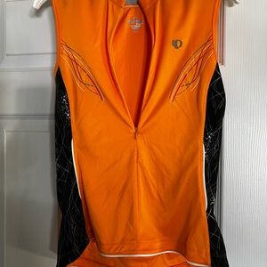 Pearl Izumi Orange and Black Cycling Top